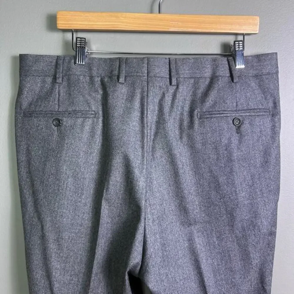 Z Zegna suit blazer pants size 42 L US‎ / 54 R Italy City gray flannel wool